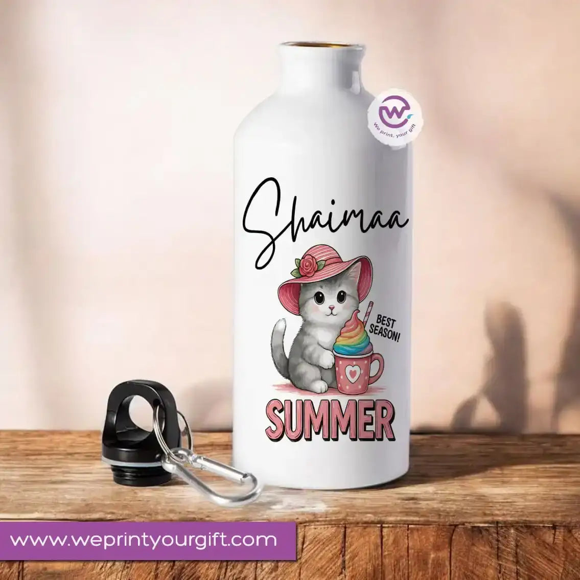 Custom Water Bottle - Cat - WE PRINT