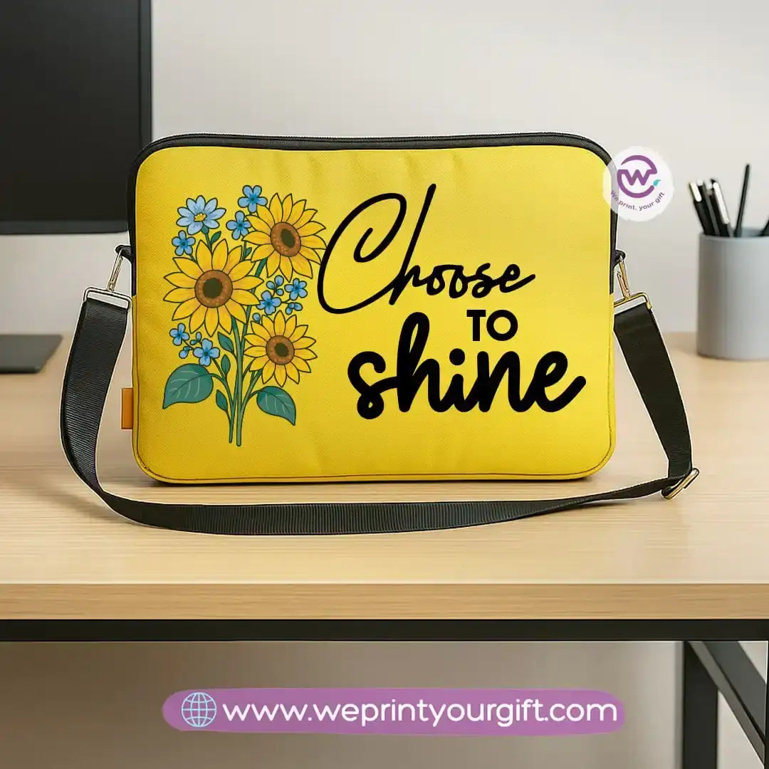 Fabric laptop sleeve- Sunflower - WE PRINT