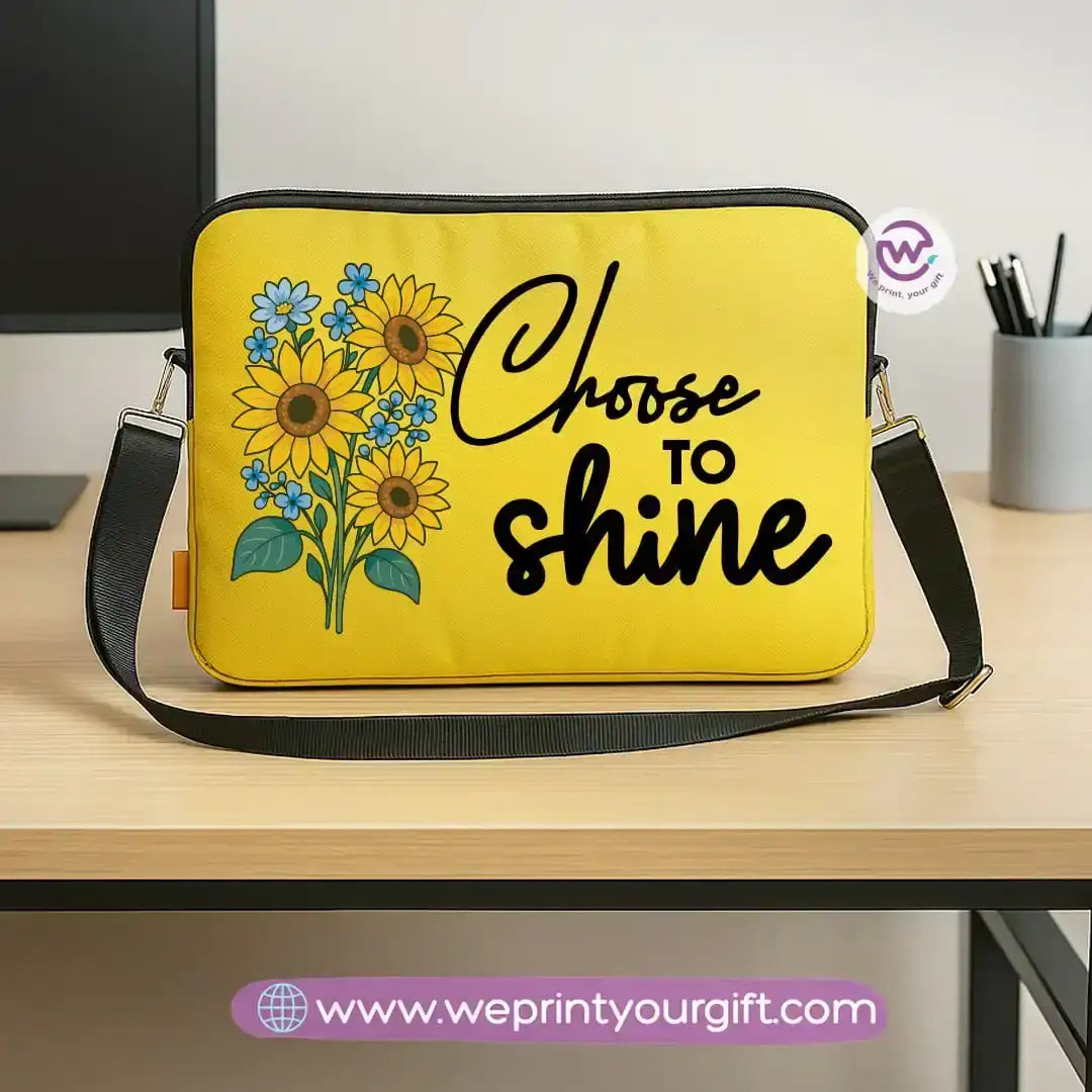 Fabric laptop sleeve- Sunflower - WE PRINT