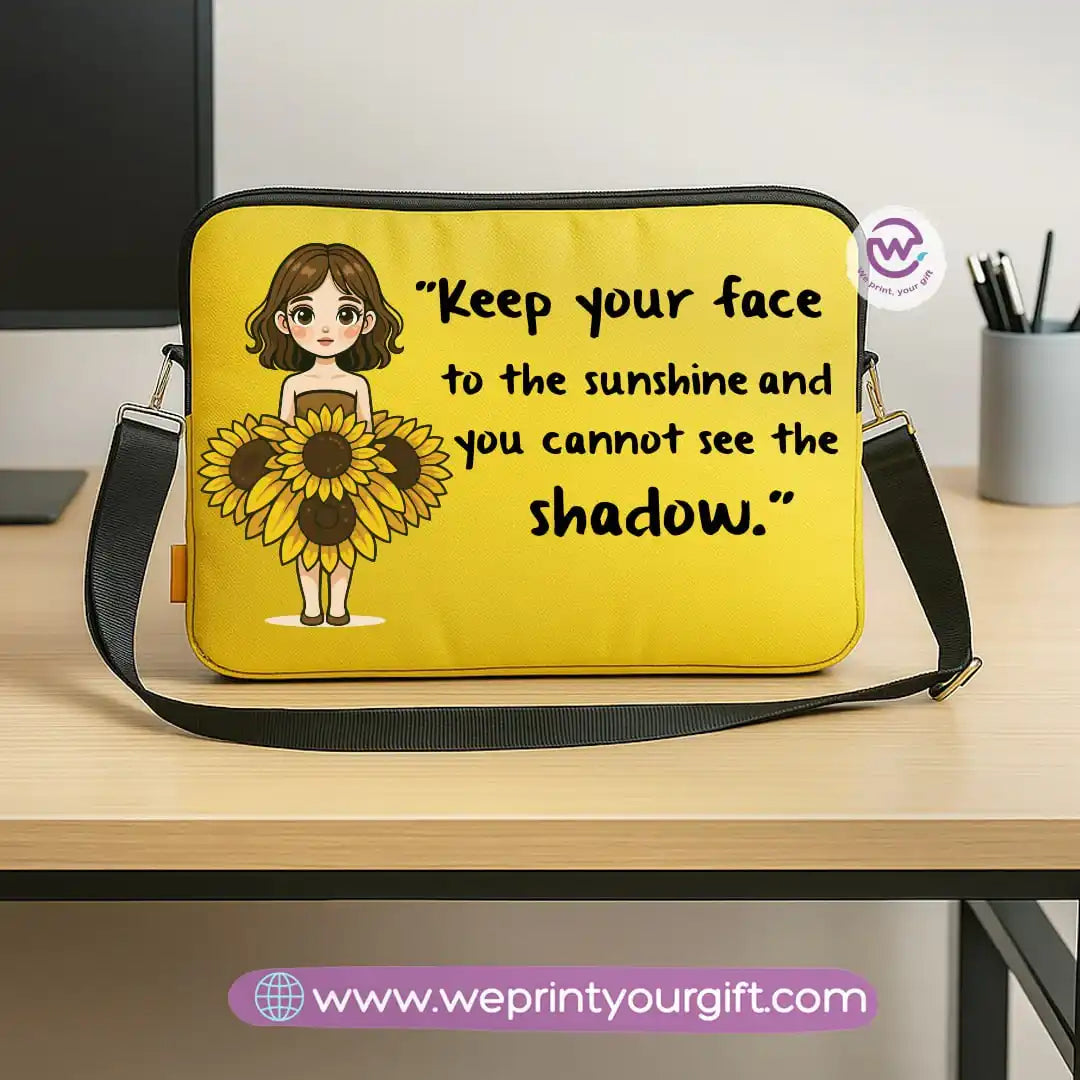 Fabric laptop sleeve- Sunflower