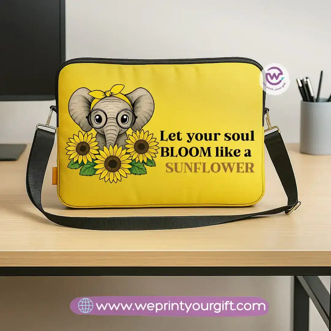 Fabric laptop sleeve- Sunflower - WE PRINT