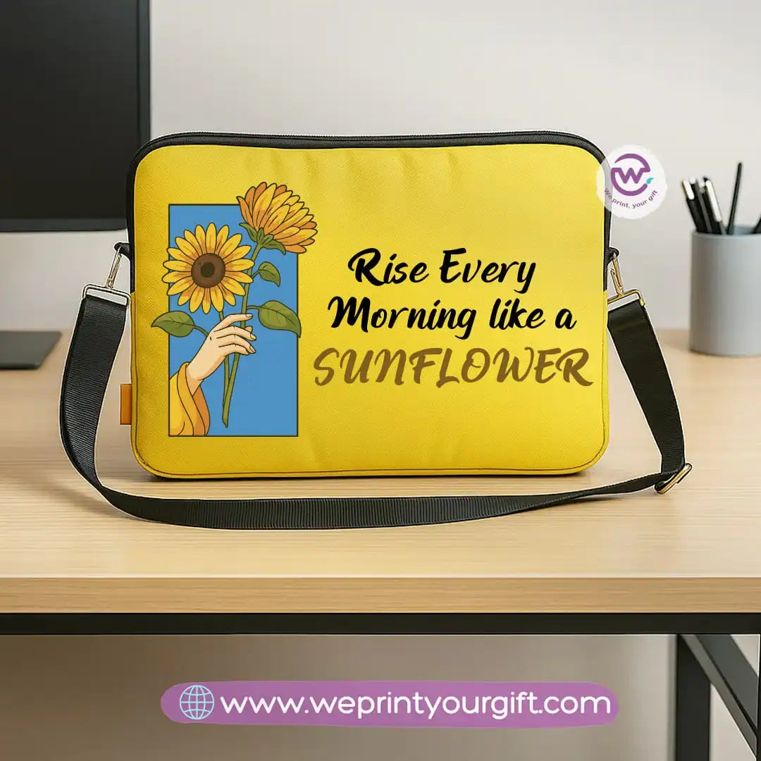 Fabric laptop sleeve- Sunflower