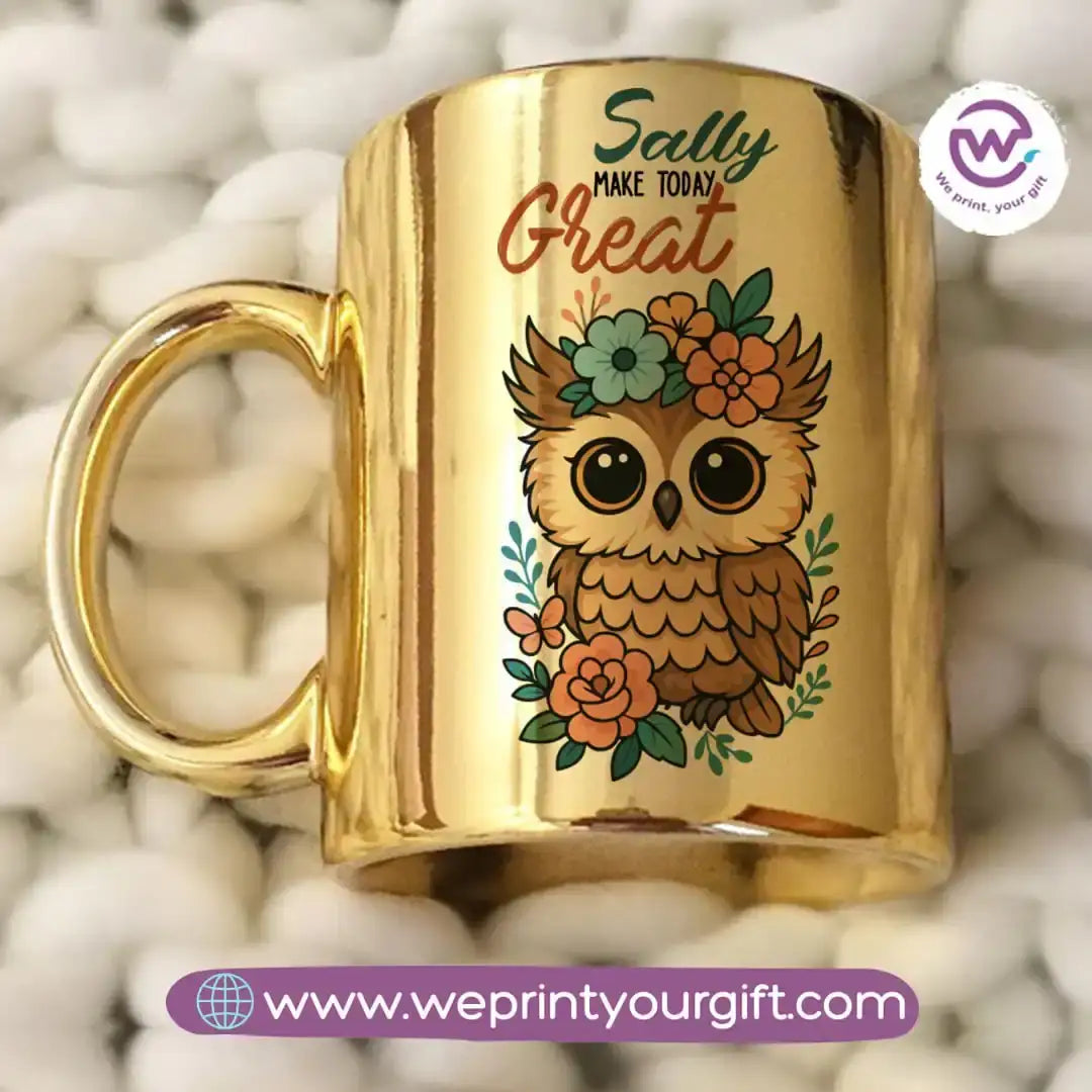 Mirror ceramic mug- Owl - WE PRINT