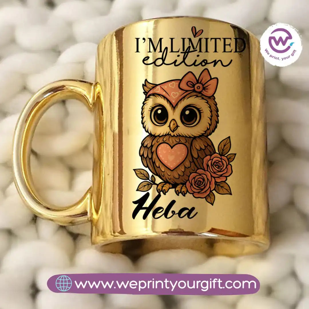 Mirror ceramic mug- Owl