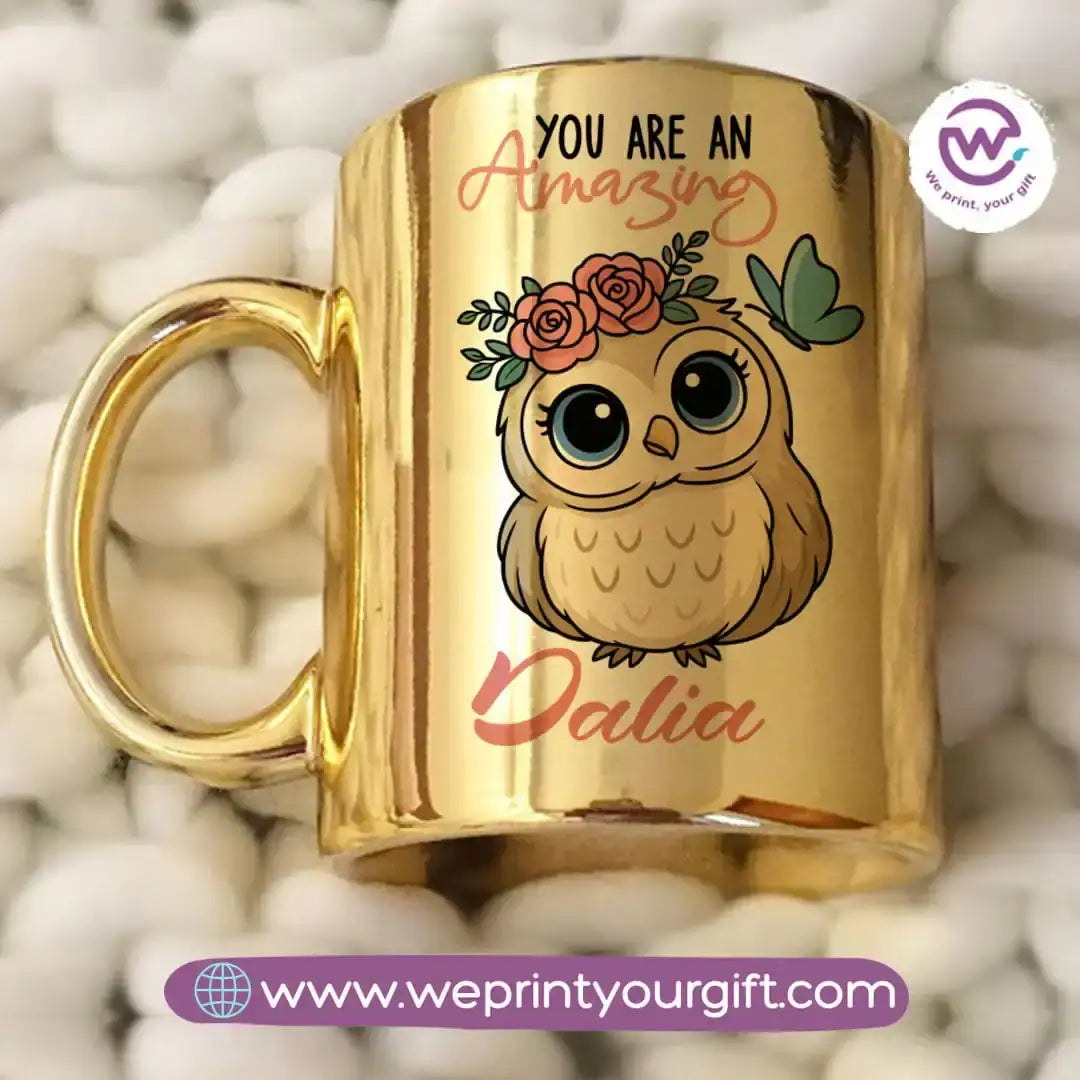 Mirror ceramic mug- Owl - WE PRINT