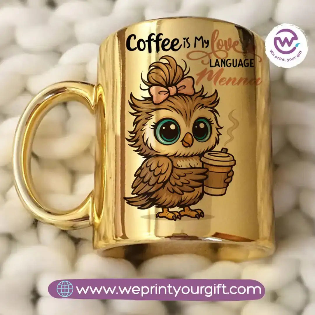 Mirror ceramic mug- Owl - WE PRINT