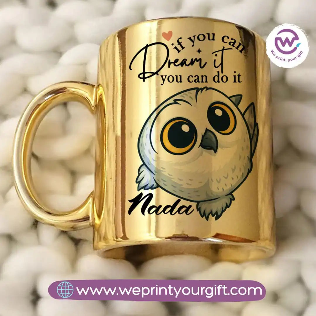 Mirror ceramic mug- Owl