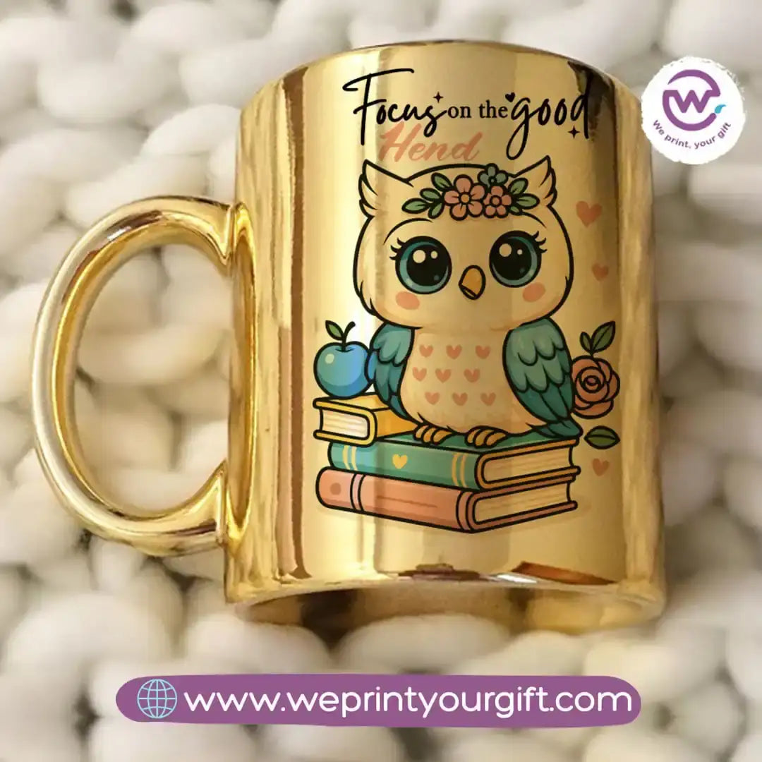 Mirror ceramic mug- Owl - WE PRINT