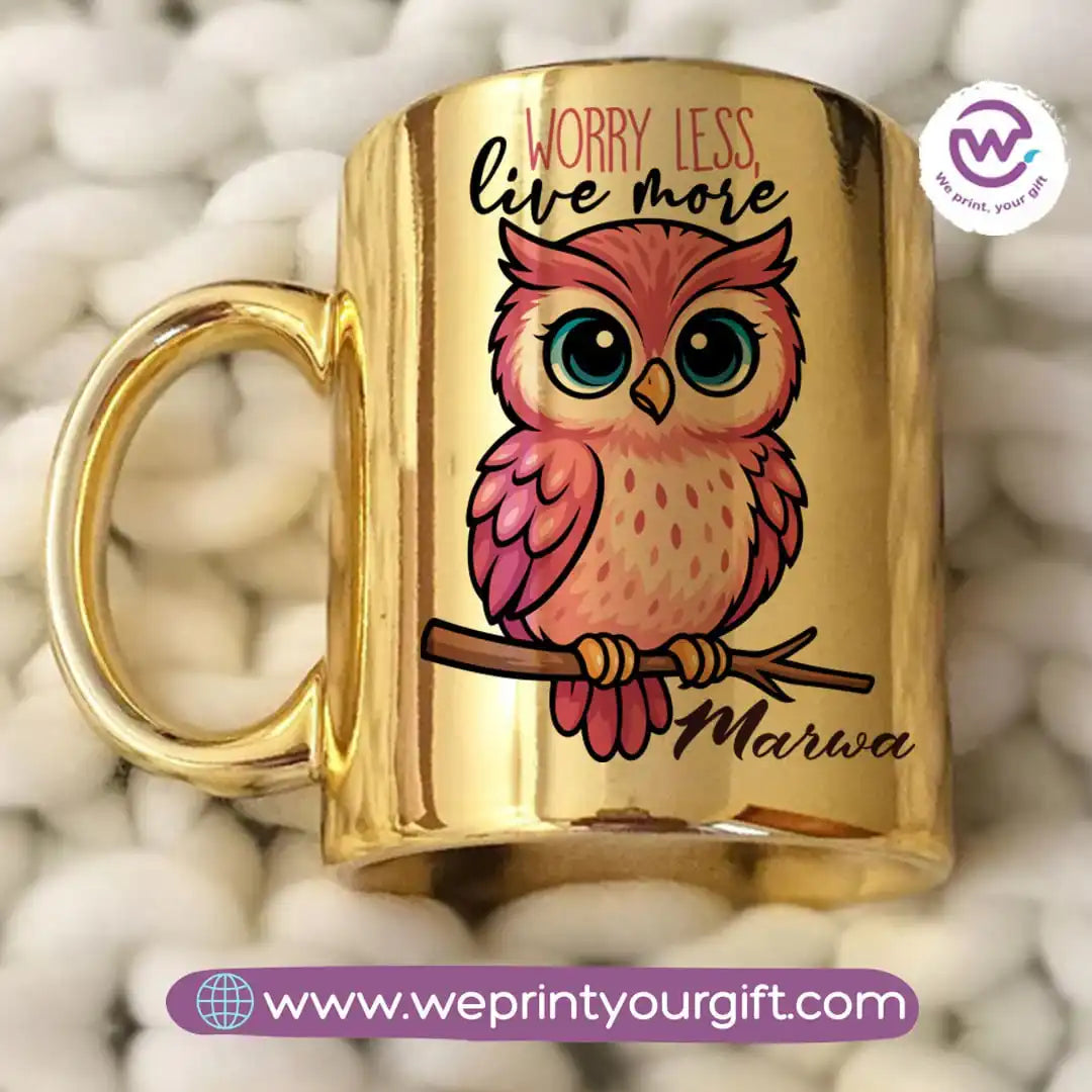 Mirror ceramic mug- Owl
