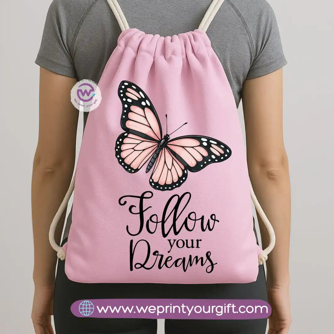 حقيبة برباط - تحفيزية وزهرية