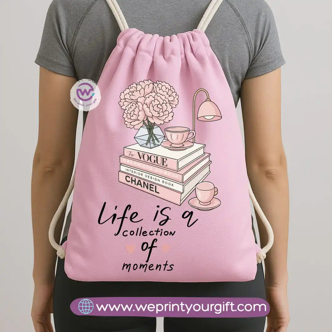 حقيبة برباط - تحفيزية وزهرية