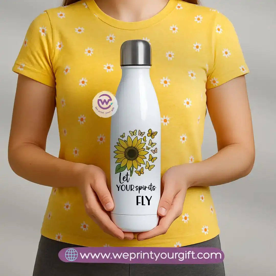 Custom thermal bottle- Sunflower - WE PRINT