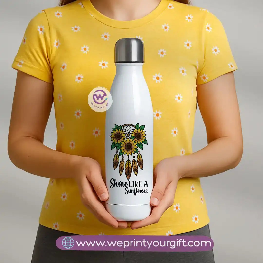 Custom thermal bottle- Sunflower - WE PRINT