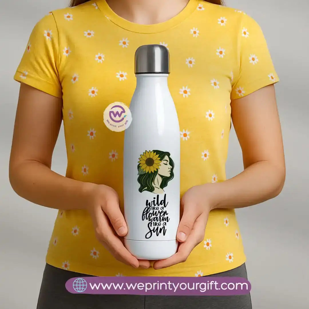 Custom thermal bottle- Sunflower - WE PRINT
