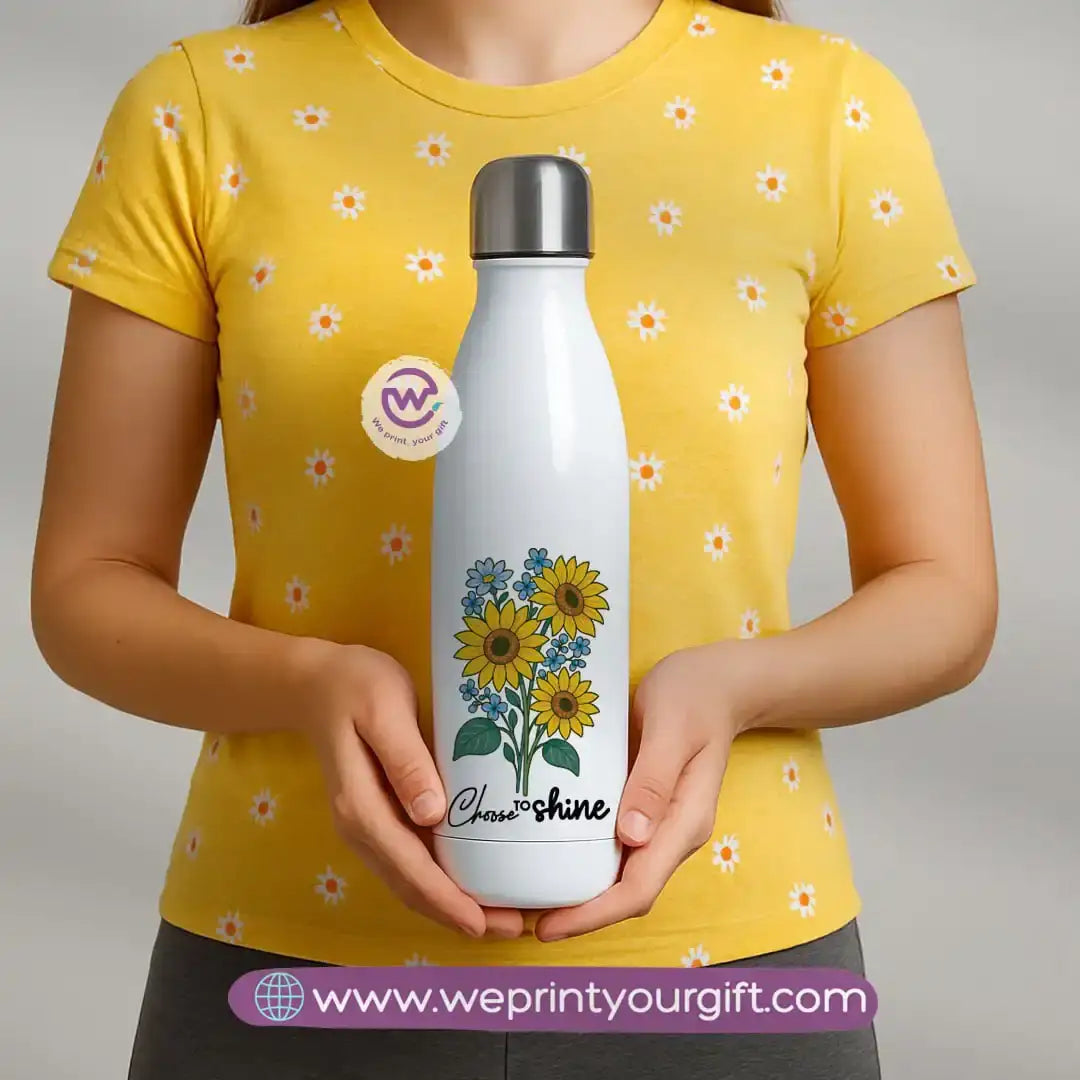 Custom thermal bottle- Sunflower - WE PRINT