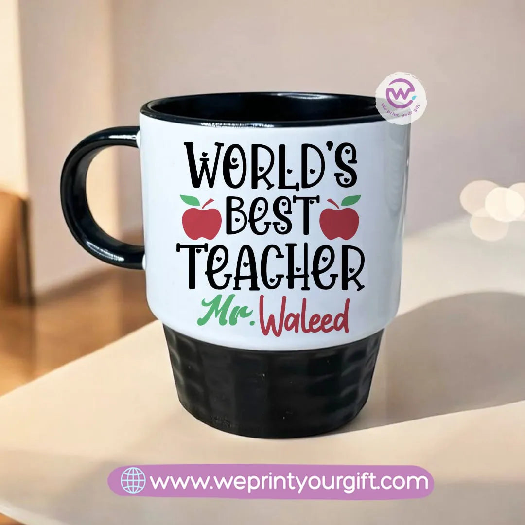 Personalized Mug- Ribbed mug- Teachers designs