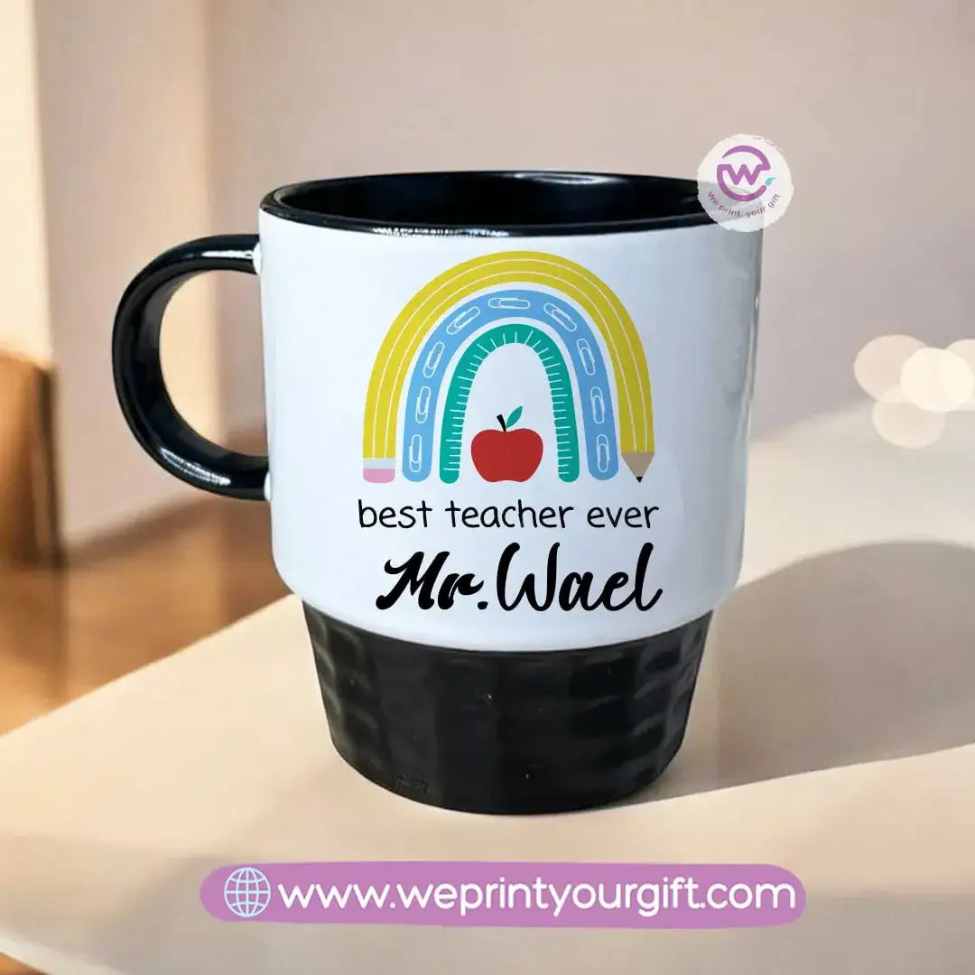 Personalized Mug- Ribbed mug- Teachers designs - WE PRINT