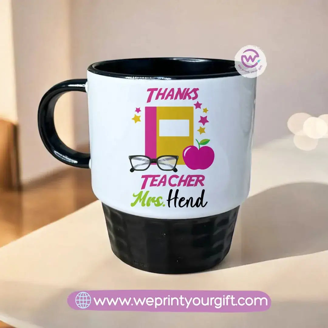 Personalized Mug- Ribbed mug- Teachers designs - WE PRINT