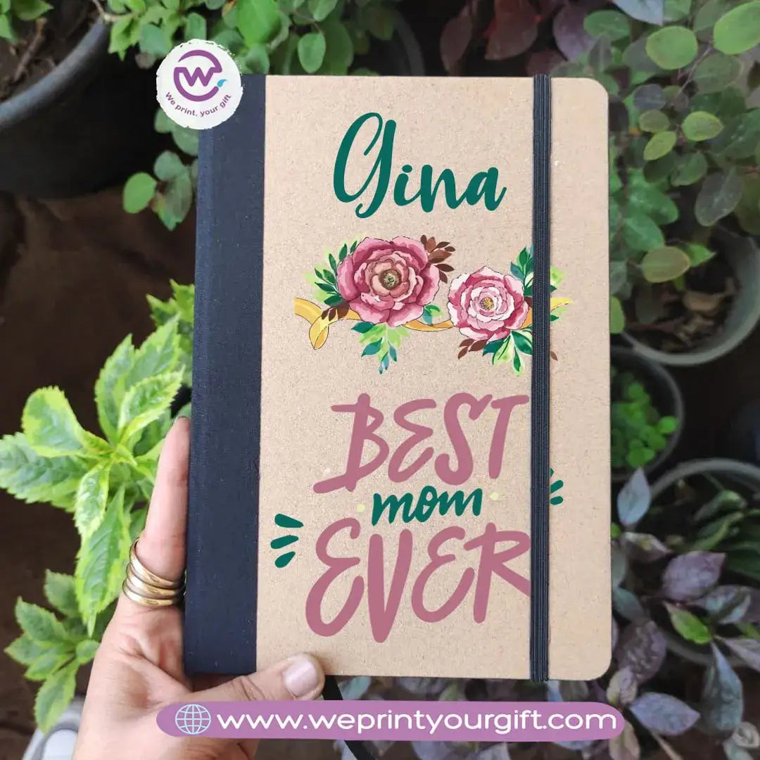 Custom Notebook-Elastic band notebook- Mom designs - WE PRINT