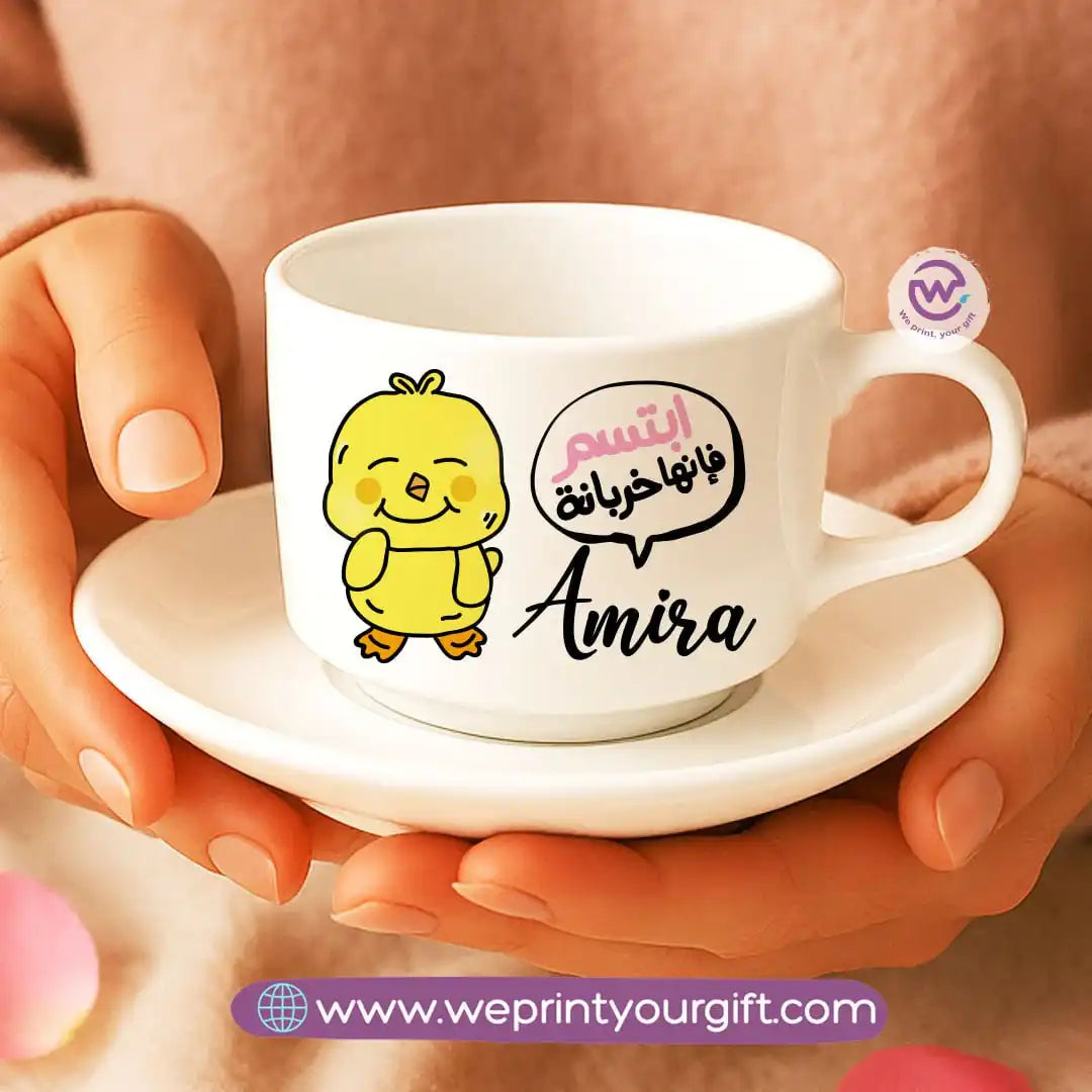 Custom Coffee Cup- Chick comic