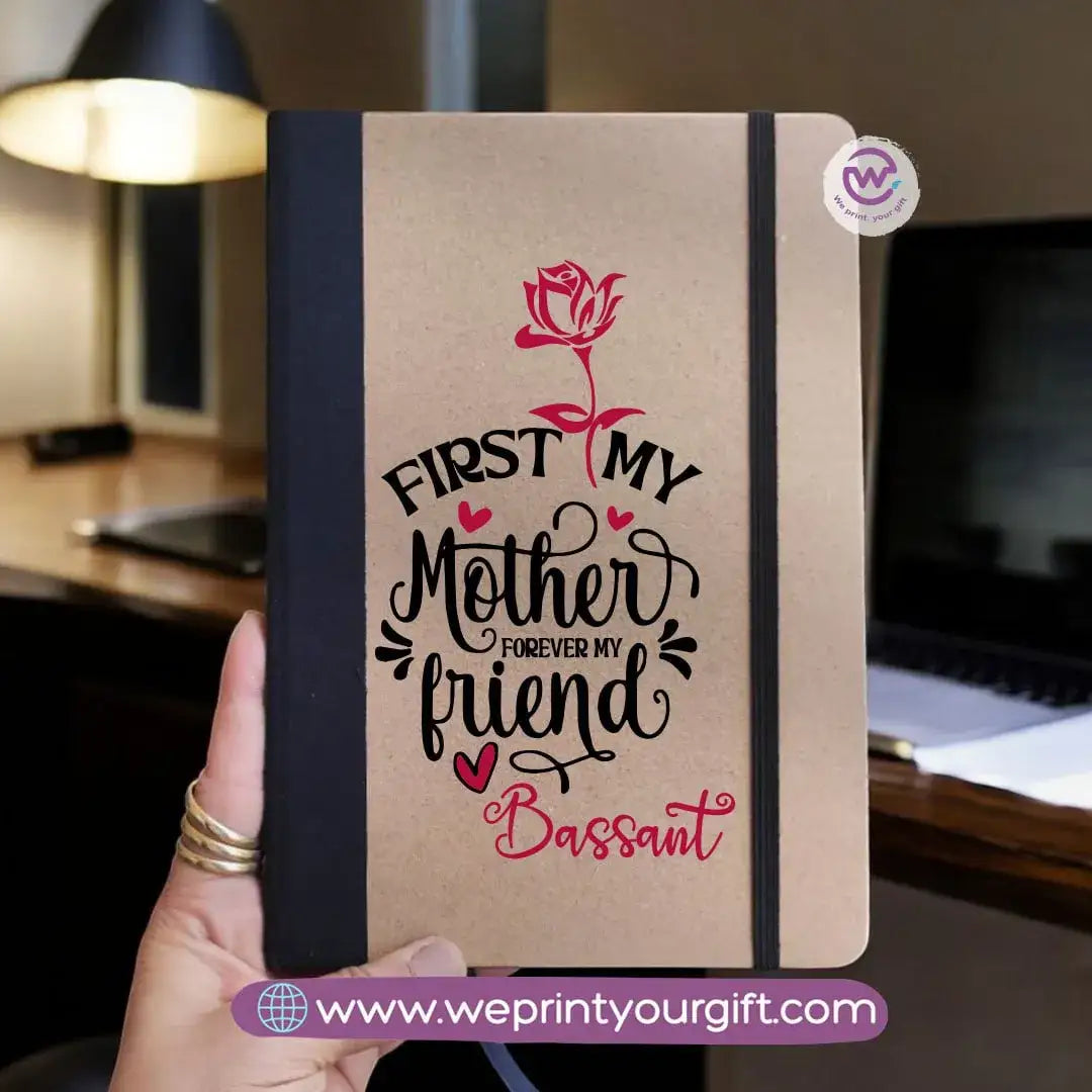 Custom Notebook- Rubber notebook -Mom - WE PRINT