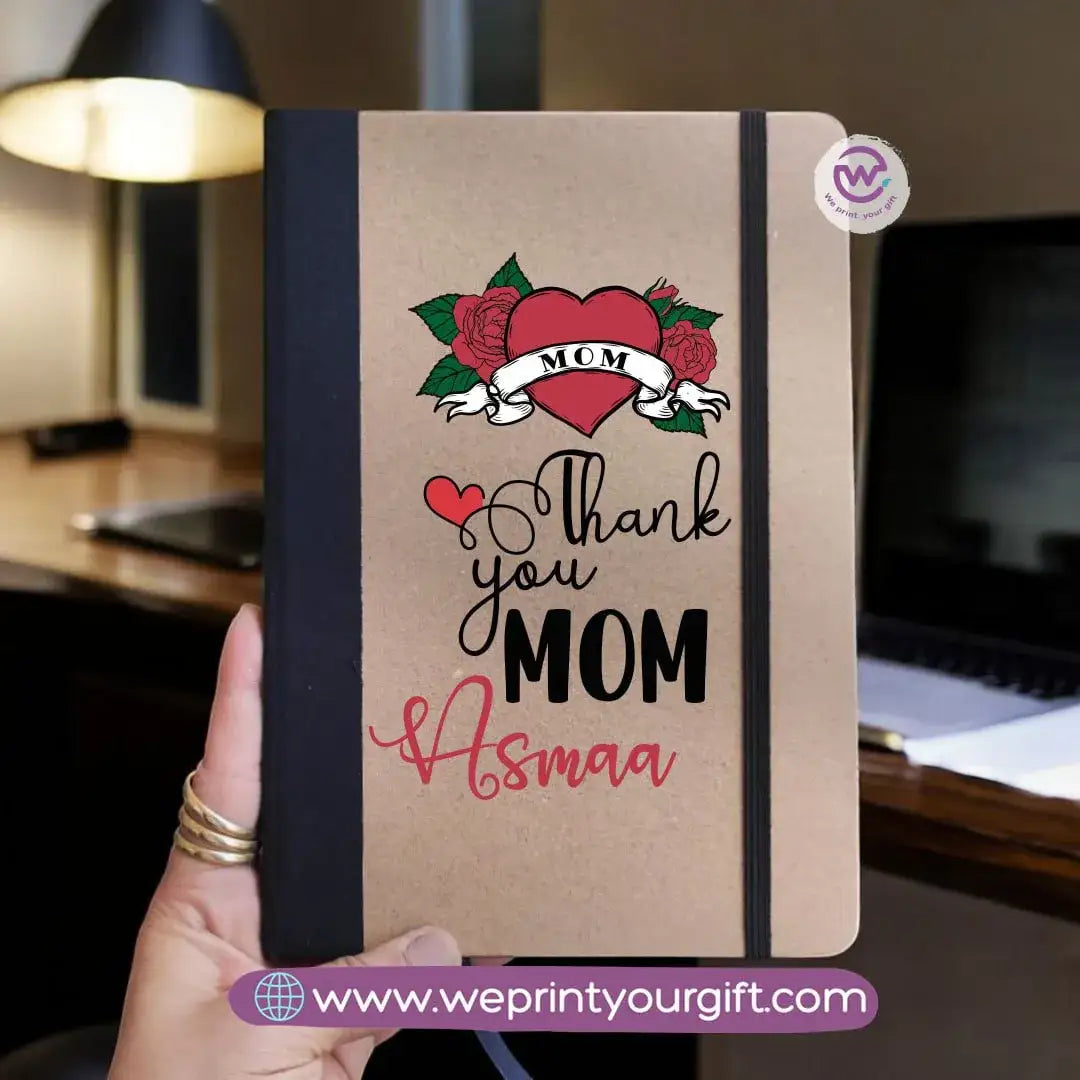Custom Notebook- Rubber notebook -Mom - WE PRINT