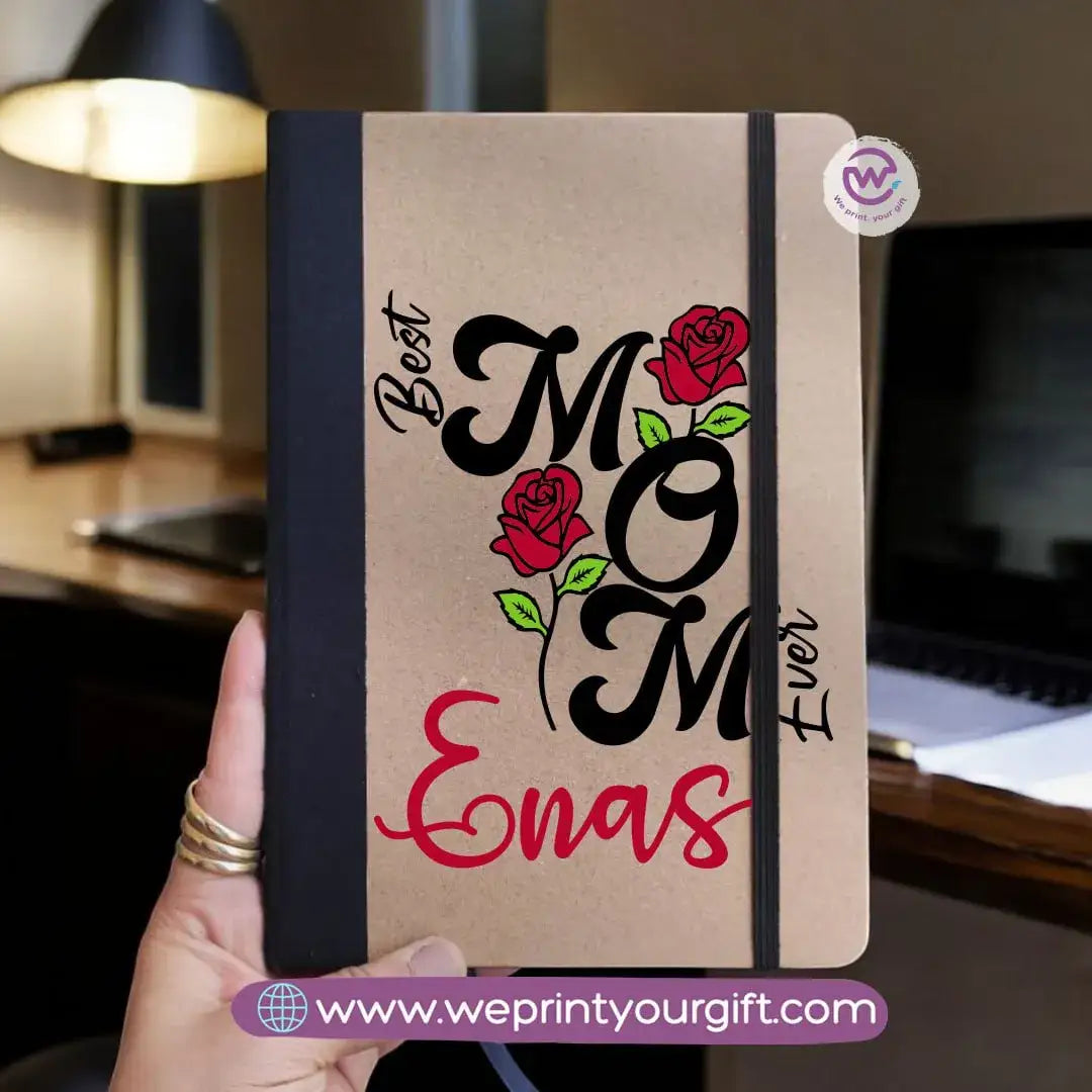 Custom Notebook- Rubber notebook -Mom - WE PRINT