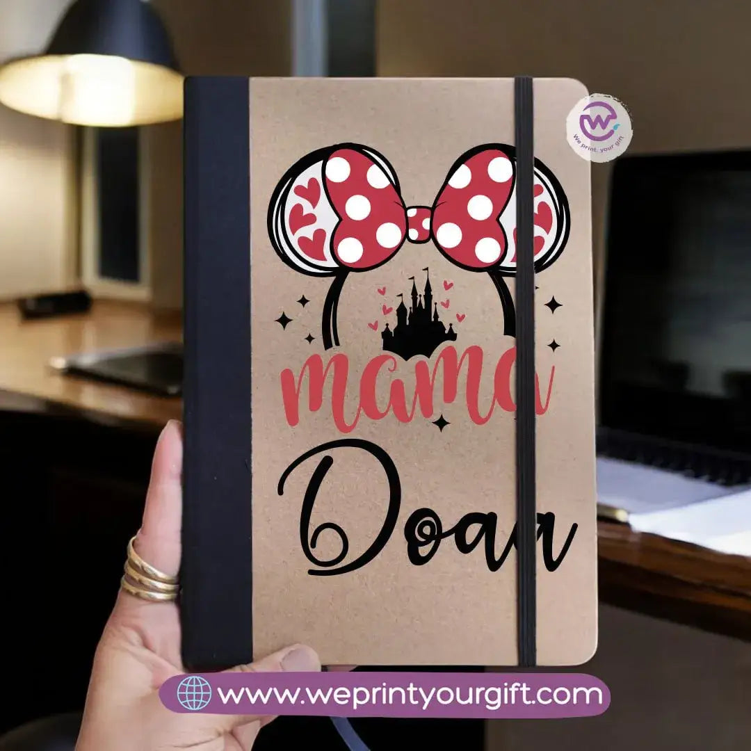 Custom Notebook- Rubber notebook -Mom - WE PRINT