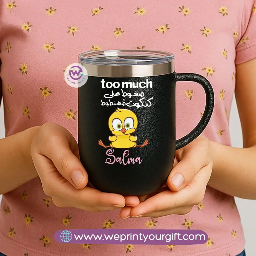 Thermal mug with acrylic lid- Comics