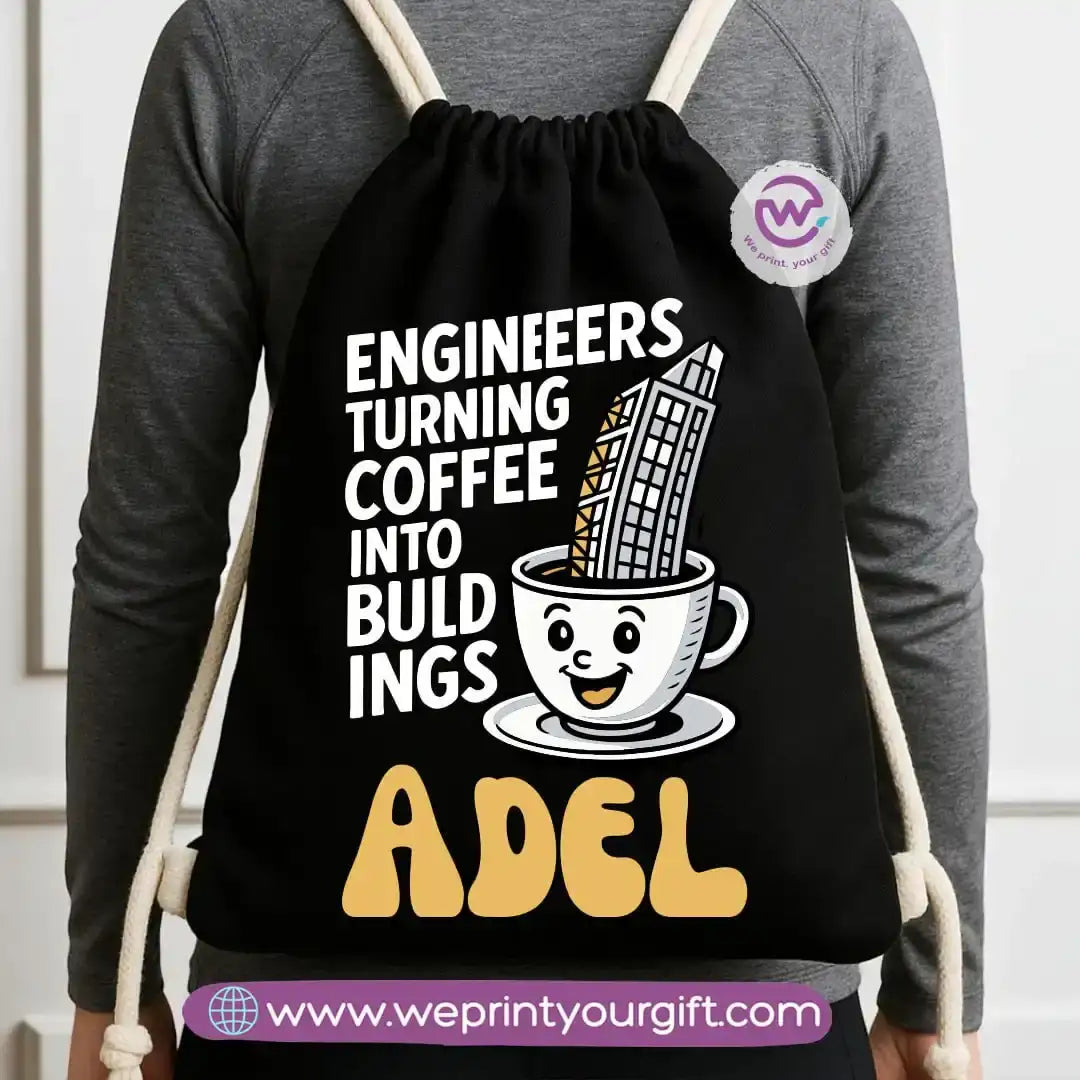 Custom bag-Drawstring bag- Engineers - WE PRINT