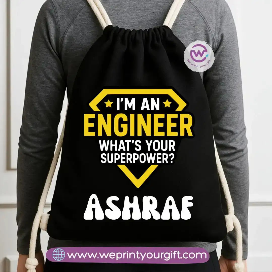 Custom bag-Drawstring bag- Engineers - WE PRINT