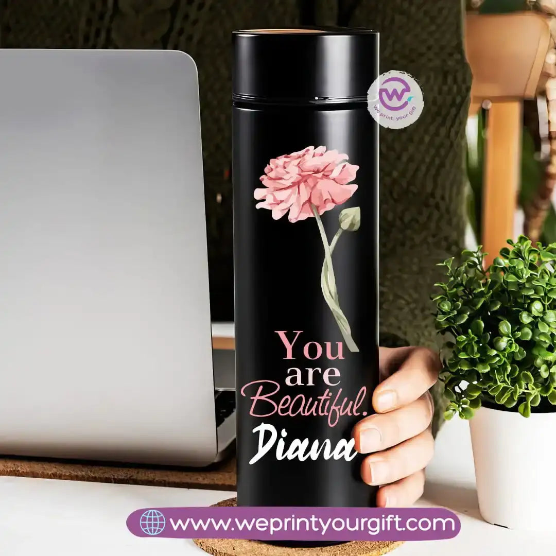 Insulated Thermal Mug- Floral - WE PRINT