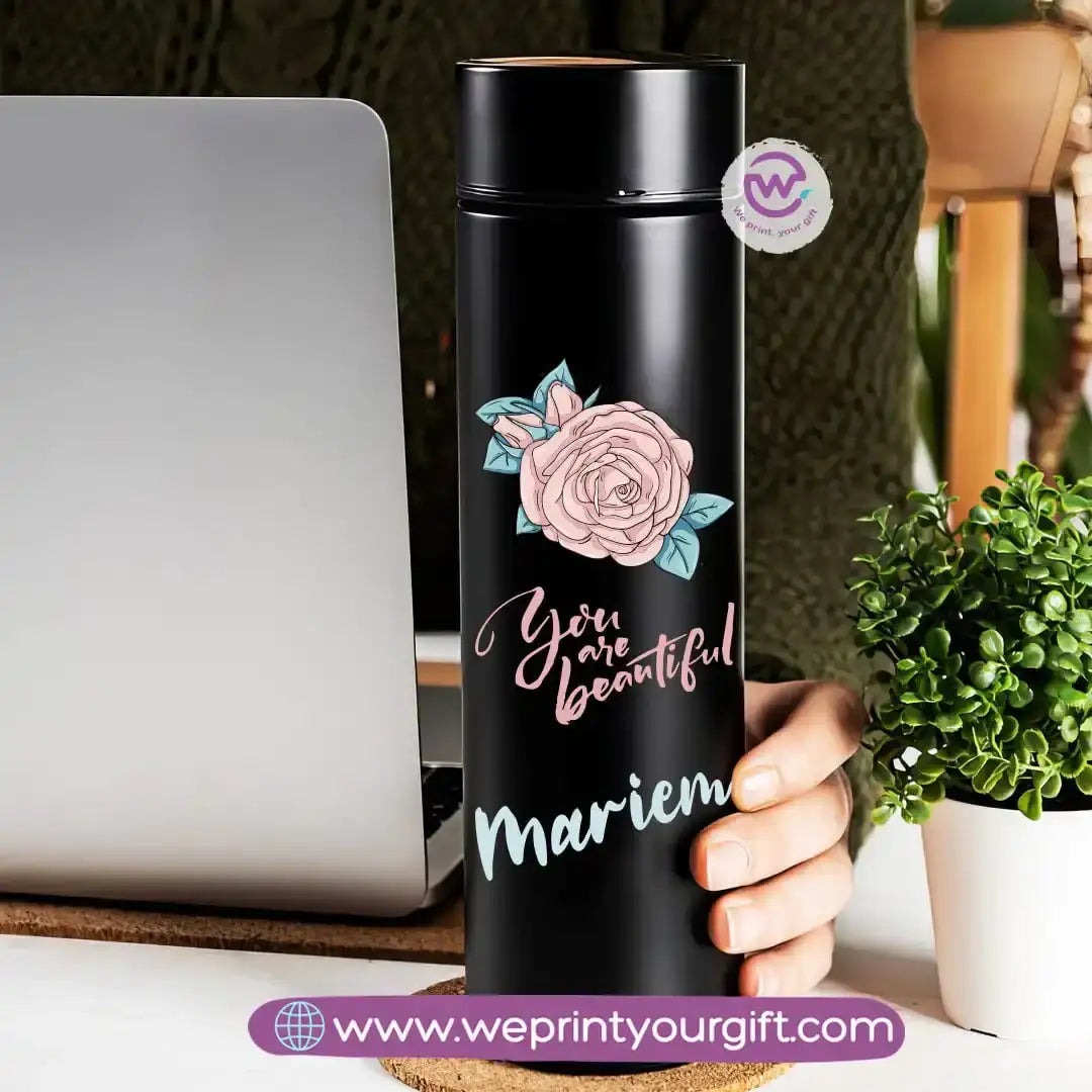 Insulated Thermal Mug- Floral - WE PRINT