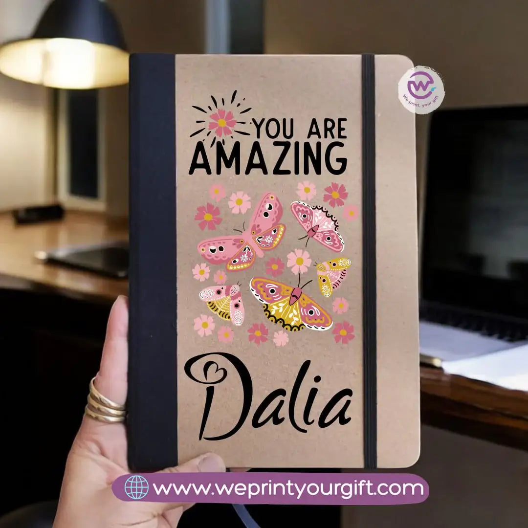 Personalized Notebook- Rubber notebook- Motivation - WE PRINT