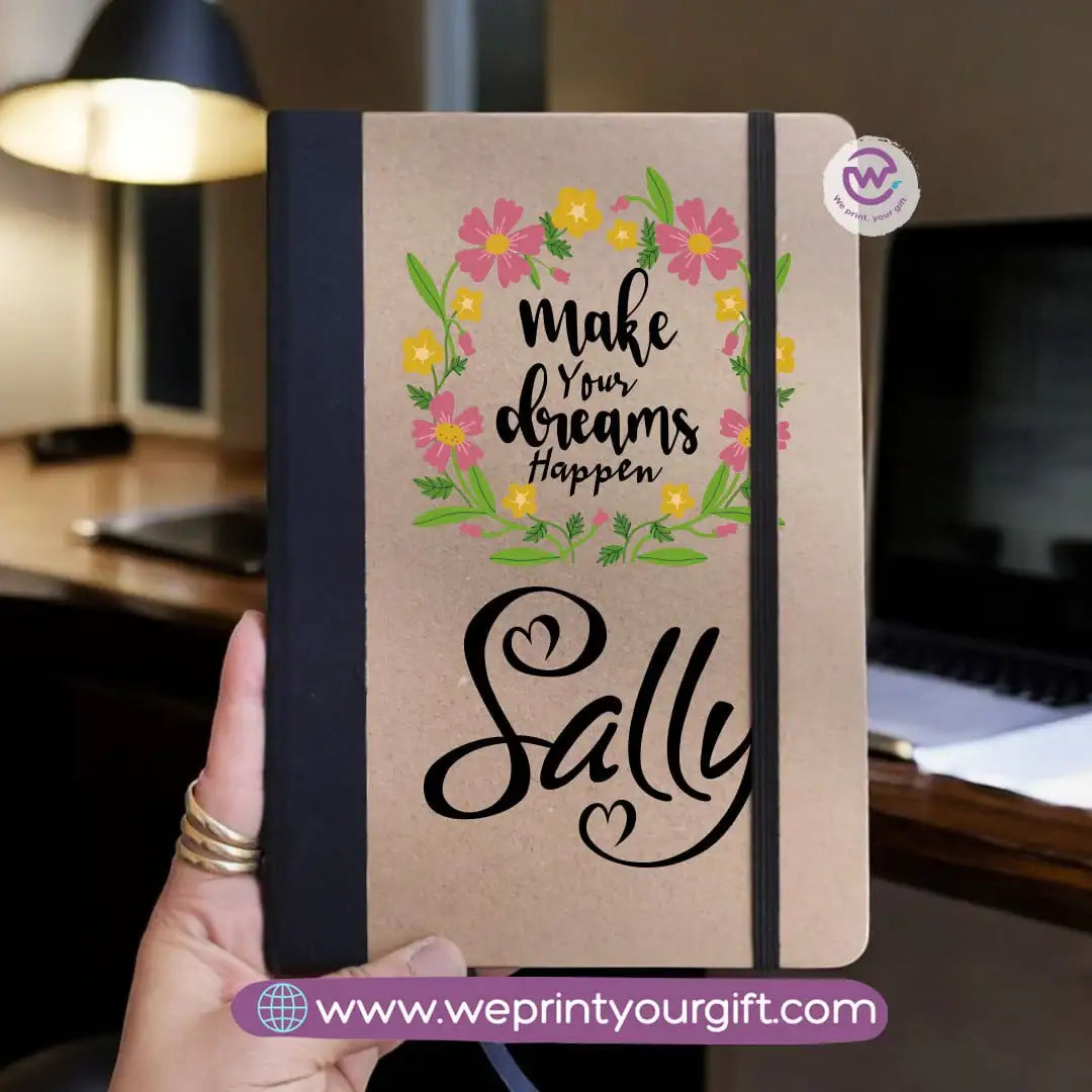 Personalized Notebook- Rubber notebook- Motivation - WE PRINT