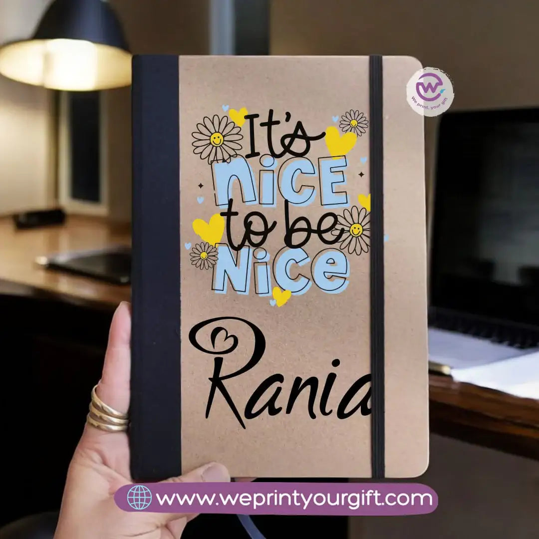 Personalized Notebook- Rubber notebook- Motivation - WE PRINT
