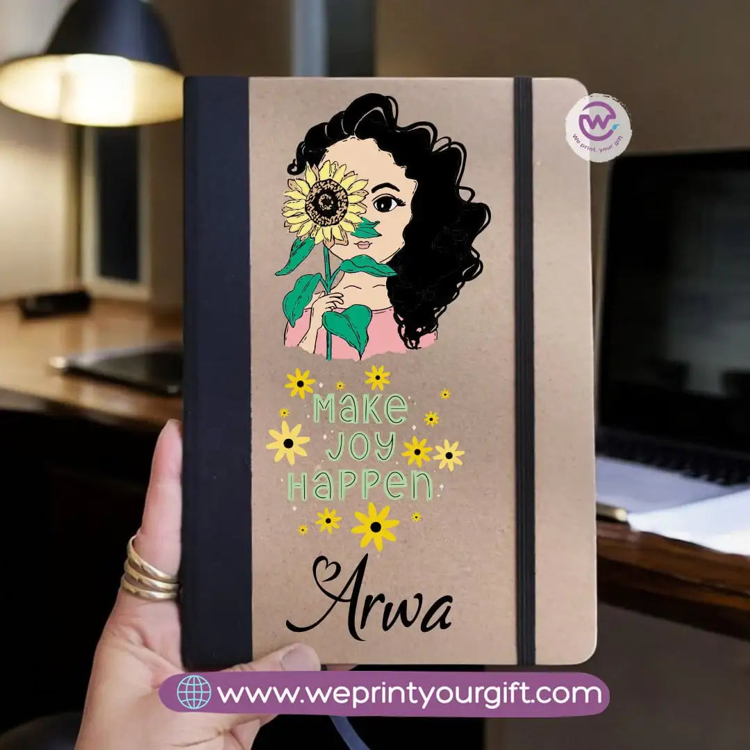 Personalized Notebook- Rubber notebook- Motivation - WE PRINT