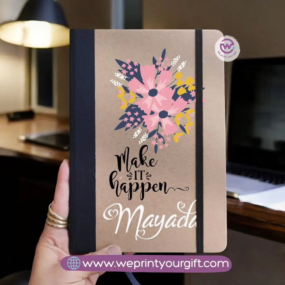 Personalized Notebook- Rubber notebook- Motivation - WE PRINT