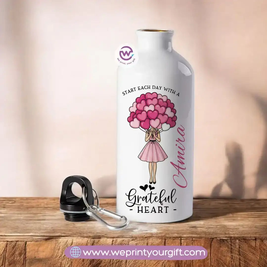 Aluminum Water Flask- Motivation- Names - WE PRINT