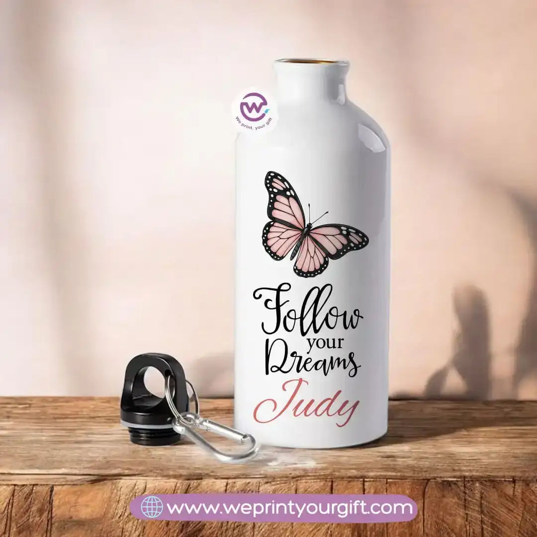 Aluminum Water Flask- Motivation- Names - WE PRINT