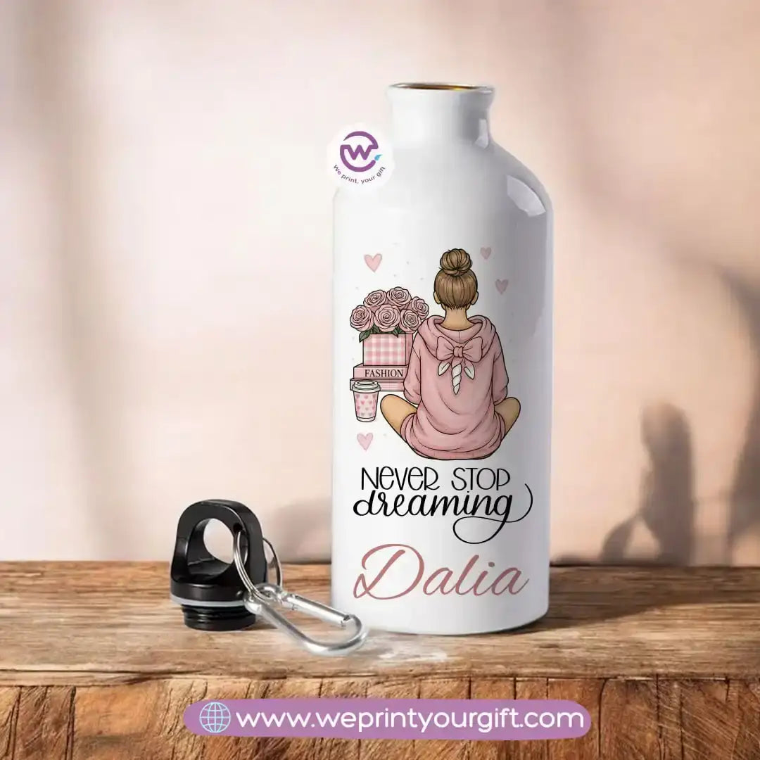 Aluminum Water Flask- Motivation- Names - WE PRINT