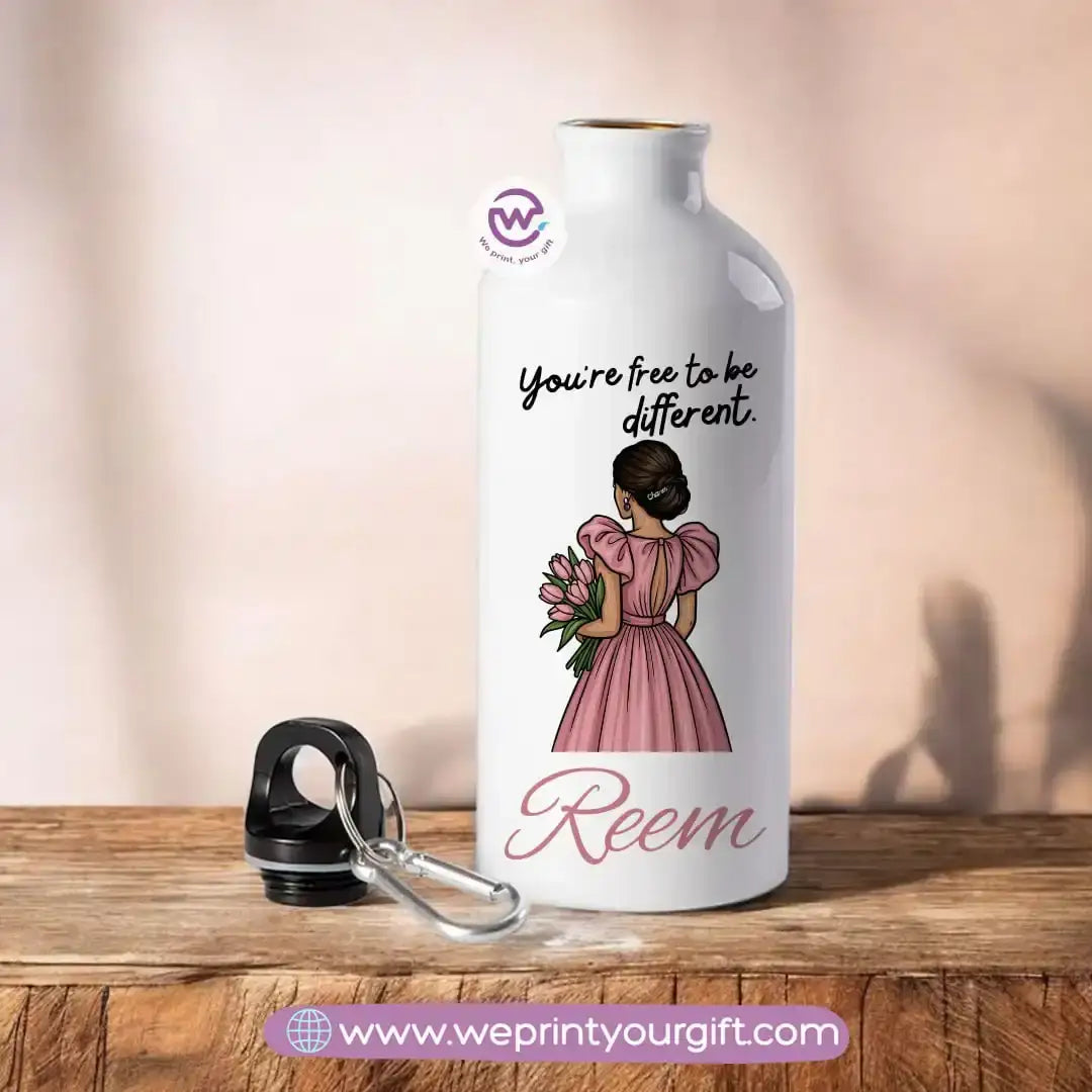 Aluminum Water Flask- Motivation- Names - WE PRINT