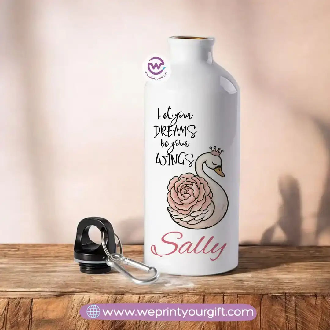 Aluminum Water Flask- Motivation- Names - WE PRINT
