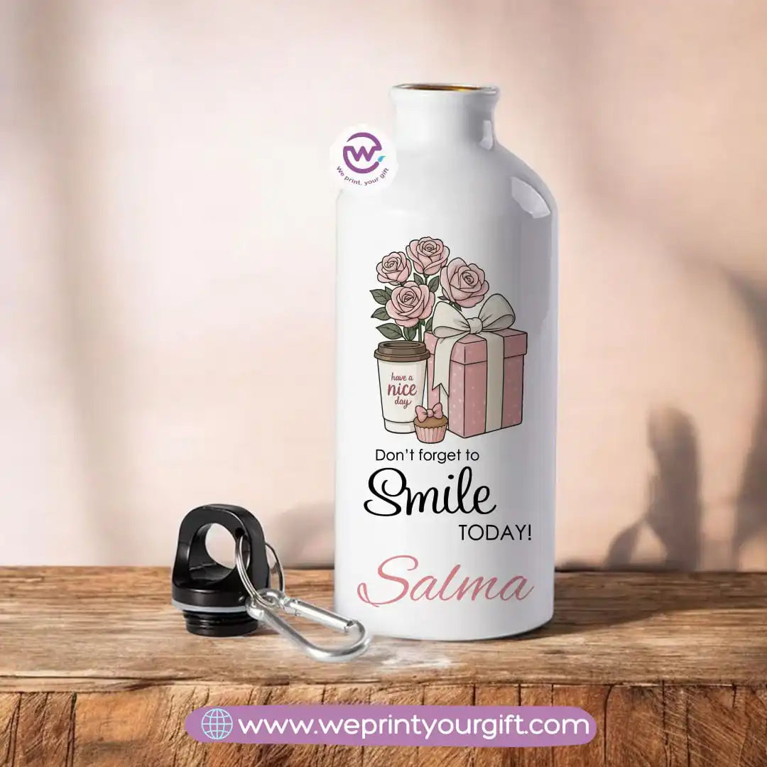 Aluminum Water Flask- Motivation- Names - WE PRINT