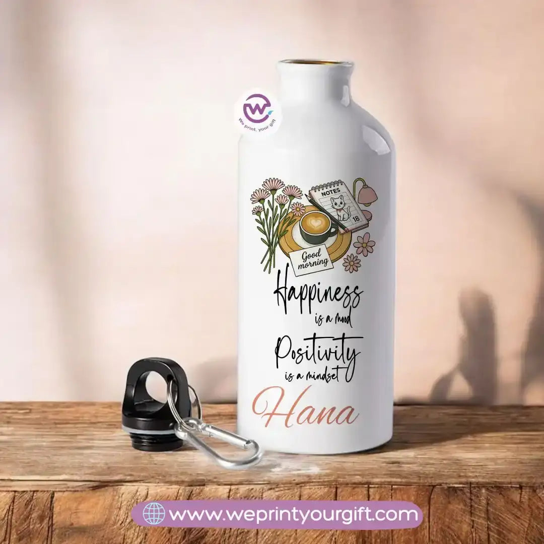Aluminum Water Flask- Motivation- Names - WE PRINT