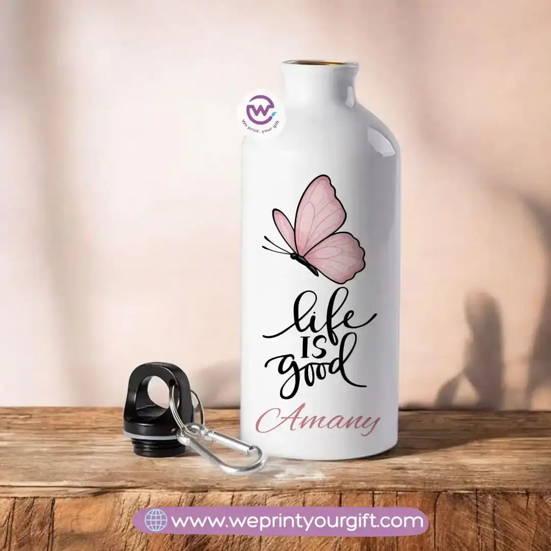Aluminum Water Flask- Motivation- Names - WE PRINT