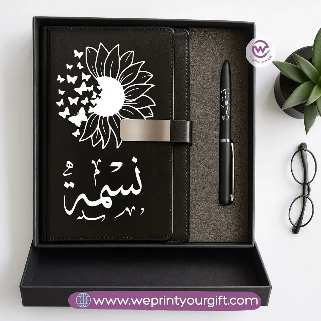 Personalized One Line Art Gift Box – Custom Name Notebook & Engraved Pen - WE PRINT