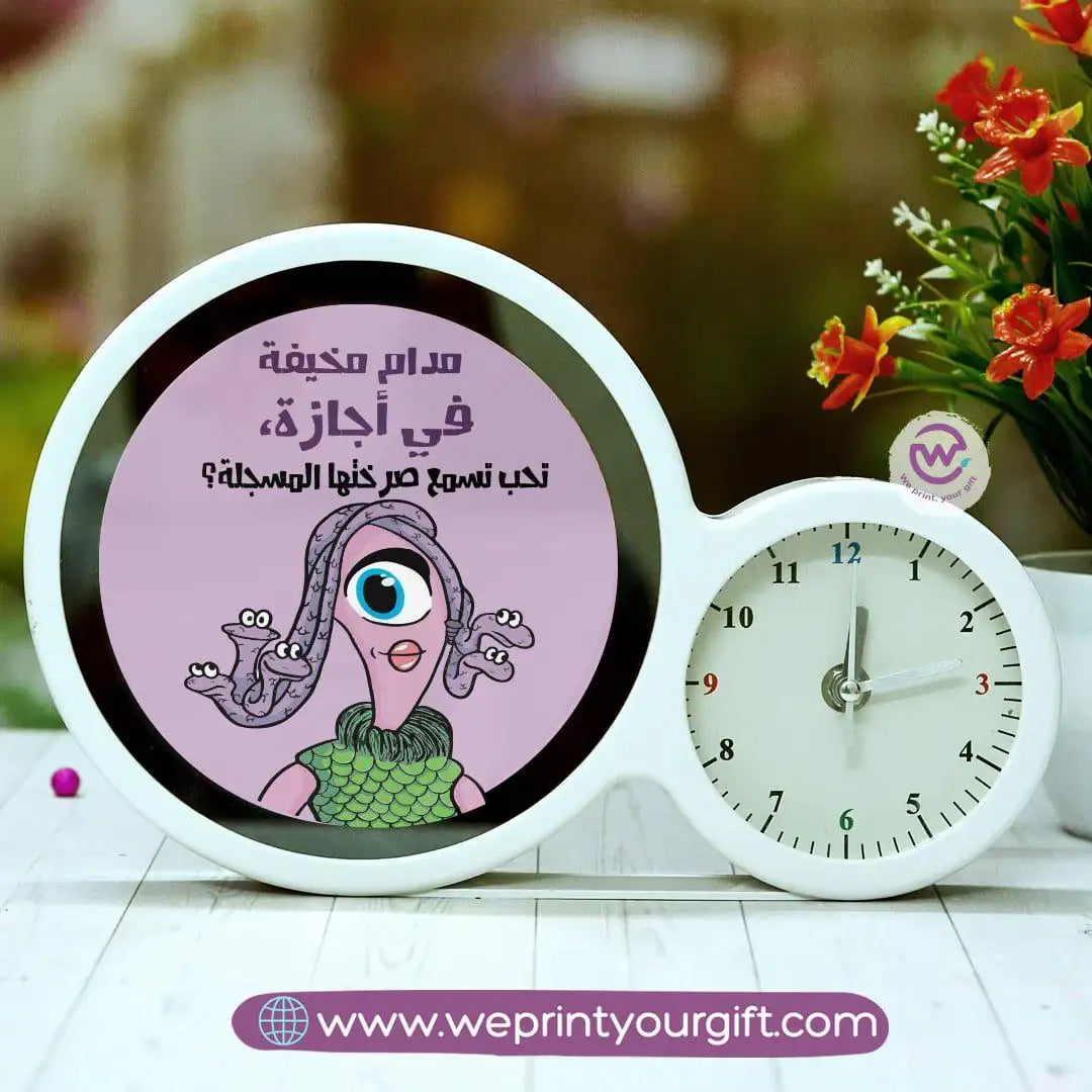 Round Magic Mirror with Clock – Monsters Inc Edition - WE PRINT