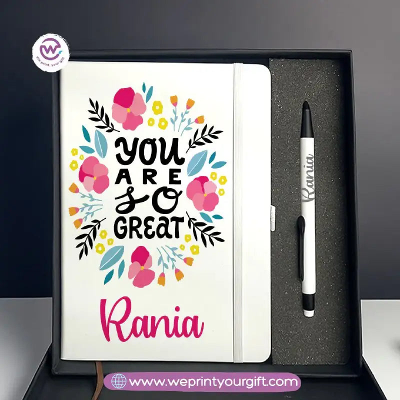 Inspiring Personalized Gift Box with Custom Notebook & Metal Pen - WE PRINT