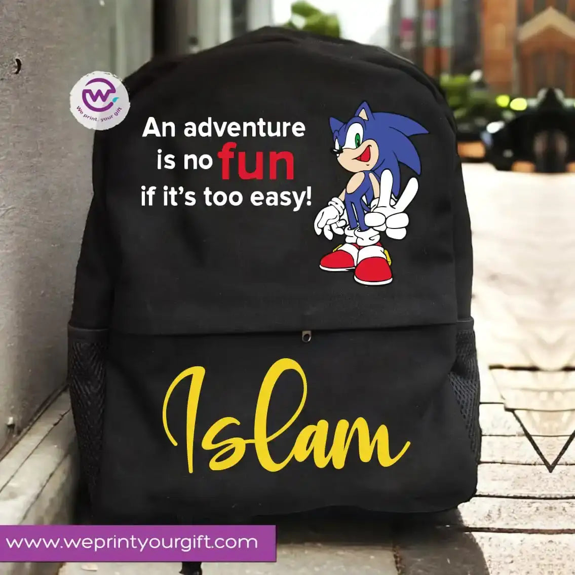 Sonic Backpack- Names - WE PRINT
